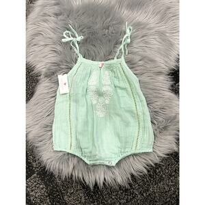 NWT‎ Pink Chicken Neptune Green Ava Bubble 6/12m